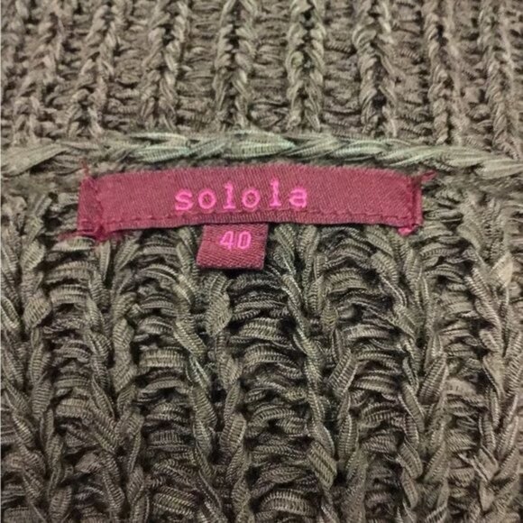 Solola Vintage Women’s Oversize Button Snap Front Cardigan, Olive, size 40EU - Picture 5 of 7